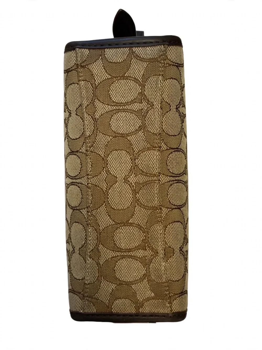 Coach 25697 Signature Jacquard Dufflette Hobo Khaki Brown Gold 2022